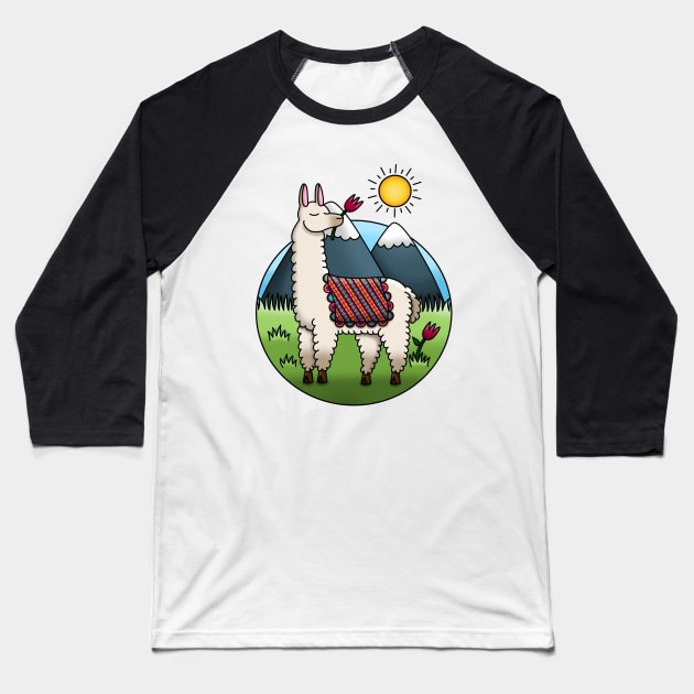 Llama Baseball T-Shirt by Tanisha Vidale